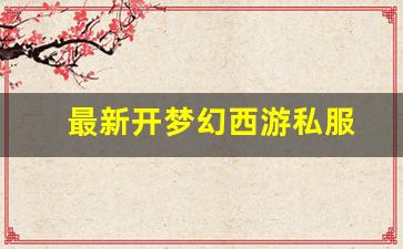 最新开梦幻西游私服 (8)