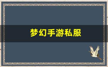 梦幻西游发布网：梦幻手游私服(梦幻西游手游开服表) (2)