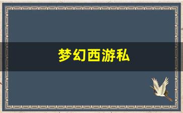 好sf发布网：梦幻西游私(梦幻西游私sf发布)