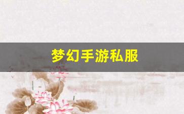 梦幻西游sf网站：梦幻手游私服(梦幻西游手游渠道服)