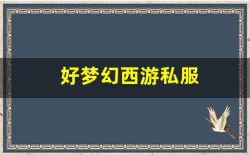 梦幻西游新开私服：好梦幻西游私服(梦幻西